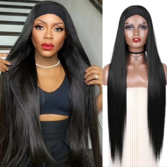 30-inch Long Seamless Bone Straight Headband Wig - Picture 1 of 5